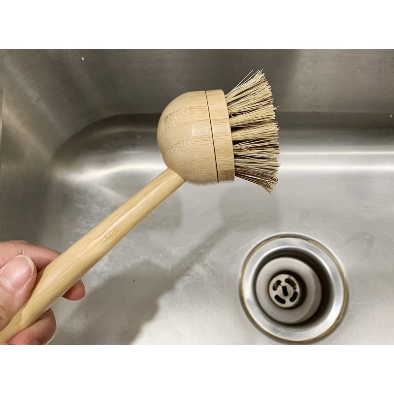 JuneLily Sisal & Coconut Dish Brush Heads Plant-Based Replacement for