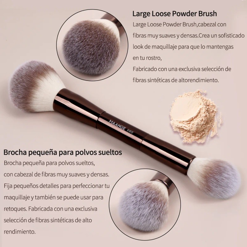 Maange Set De Brochas Maquillaje Profesional Alto Nivel 4pcs Color
