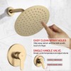 POP SANITARYWARE Shower Faucet Set Brushed Gold Bathroom Rainfall Shower