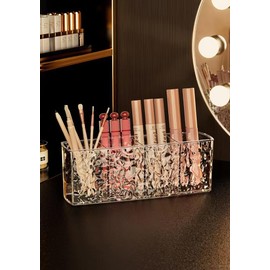 Acrylic Makeup Brush Organizer, 4 Slots Storage Holder