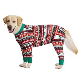 Christmas Dog Recovery Suit for Dogs After Surgery Anti Shedding Suit,Large Dog Bodysuit After Surgery Wear,for Female Male Abdominal Wounds Spay or Skin Diseases