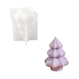 Boowan Nicole Christmas Tree Candle Mold for Candle Making Supplies Home Decor DIY (LZ0562)