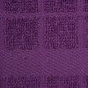 DII Basic Terry Collection Windowpane Dishtowel Set, 16x26, Eggplant Solid,