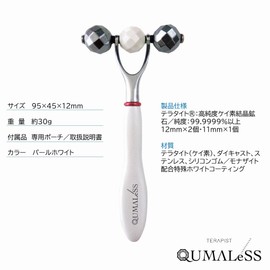 TE QUMALeSS COUMARES TERATITE BEAUTIFUL FACE ROLLER WITH SILVER FEEL WHITE TOOL TIP BLACK 3 PACK