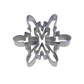 CybrTrayd Snowflake Version A 3" Cookie Cutter with Cutouts, 3", Silver