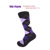 Triple M Plus Negro con calcetines de vestir multicolor, Negro/Púrpura/Lavanda,