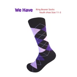 Triple M Plus Negro con calcetines de vestir multicolor, Negro/Púrpura/Lavanda, Tamaño uno para hombre