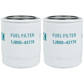 2PCS 1J800-43170 1J800-43172 Engine Fuel Filter Fits for Kubota Engine KX040-4 L3301DT L3301F L3560DT L3901DT L3901F L4060DT L47 L4701DT L4701H L6060HST M6060HD M62 M7060HD MX4800 MX5800