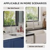 FORIOUS Kitchen Faucet with Soap Dispenser, Brushed Nickel Stainless Steel