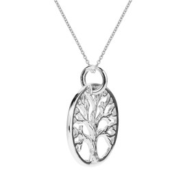 AeraVida Mystic Tree of Life Branches .925 Sterling Silver Pendant Necklace