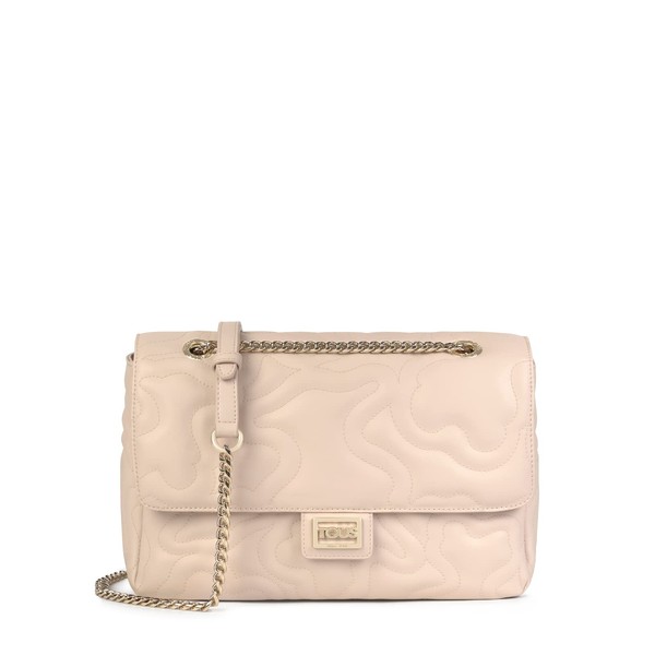 TOUS Women's 2001576943 Shoulder Bag with Lapel KAOS Dream Beige,