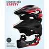 OutdoorMaster Kids Full Face Helmet - Adjustable Toddler Bike Helmet