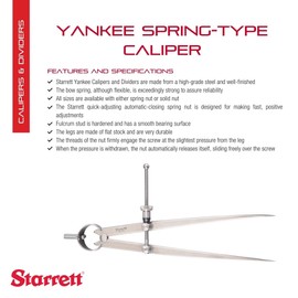 Starrett Yankee - Divisor tipo resorte con acero de alta calidad, resorte de arco y tuerca de resorte de ajuste rápido, tamaño y capacidad de 6 pulgadas, tipo de junta de resorte - 83B-6