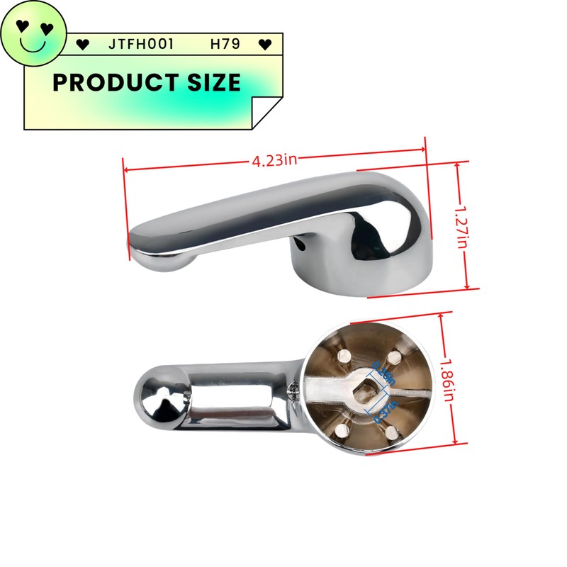 JTFH002 H79 Nickel Brushed Shower Handle Replacement Compatible with Delta