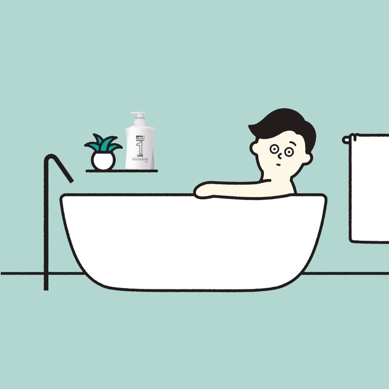Men's Biore (Bulk Purchase) ONE All-in-One Whole Body Washer, Herbal
