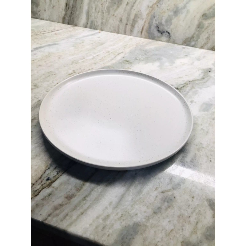 Studio 3B Mio 10.5” Ceramic Serving/Dinner Sea Salt Plate Bed