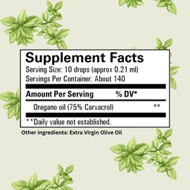 GREEN ROYALTY Oregano Oil 1oz – 75% Carvacrol – Liquid Herbal Supplement – with Extra Virgin Olive Oil – Alcohol Free – 140 Servings – Easy to Take Drops – Made in USA