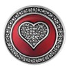 Ginger Snaps Red Enamel Hematite Heart SN01-23 (Standard Size) Interchangeable