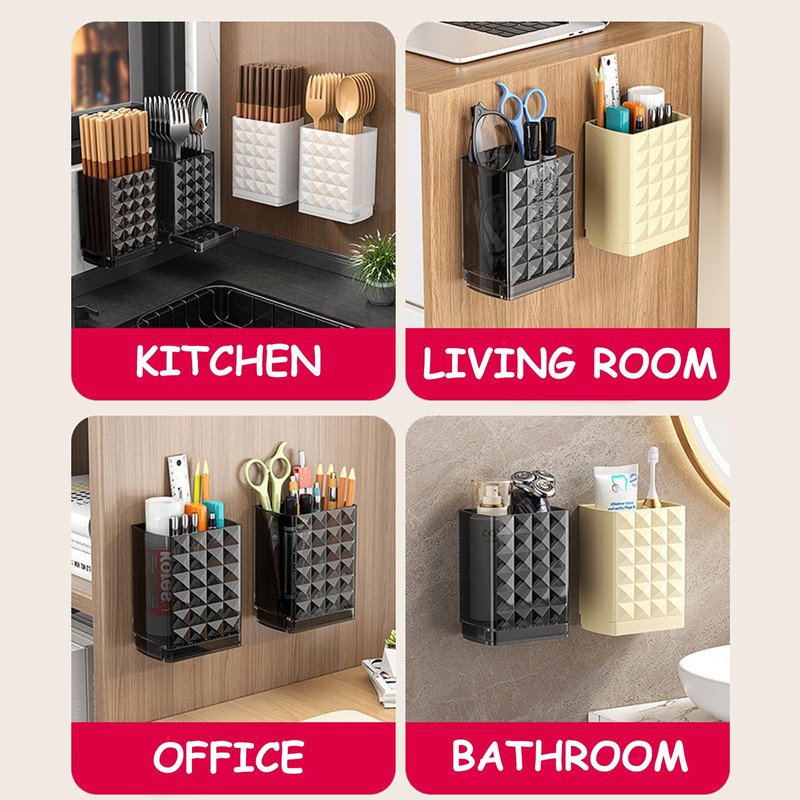 Toothbrush Holders Wall Mounted,Diamond Facet Tooth Brush Holder for Bathroom,2