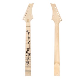 Electric Guitar Neck For ST Guitars Replacement Bolt-on C Shape Canada Maplewood (24 Fret Flowers Maple)