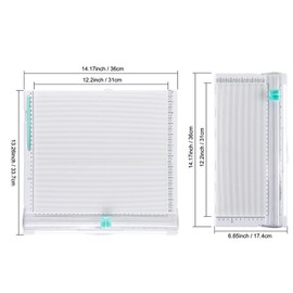 Jiawu Paper Trimmer Scoring Board, 12 X12 Inch Folding Craft Paper Cutter, Multifunctional Score Board Scoring Tool for Card Making Scrapbook, Cards, Envelope, Coupons and Photo