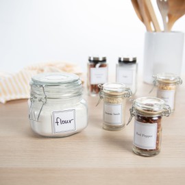 240 Reusable Spice Jar Labels- 1.5" Square Waterproof, No-Residue Stickers, Easy-to-Read Font - 200 Preprinted + 40 Blank -Fits Most Spice Jars & Shakers-Organize Your Pantry for Easier Easter Cooking
