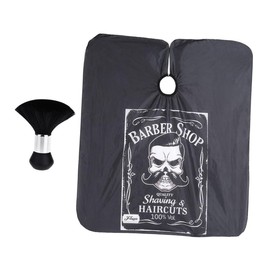 Minkissy 1set Reusable Hair Cutting Cape Brush Compact Barber Cape for Home Salon Use Easy to Clean Haircut Cover Lightweight Design for Convenient Storage