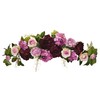 32" Rose/Peony/Hydrangea Swag (Eggplant)