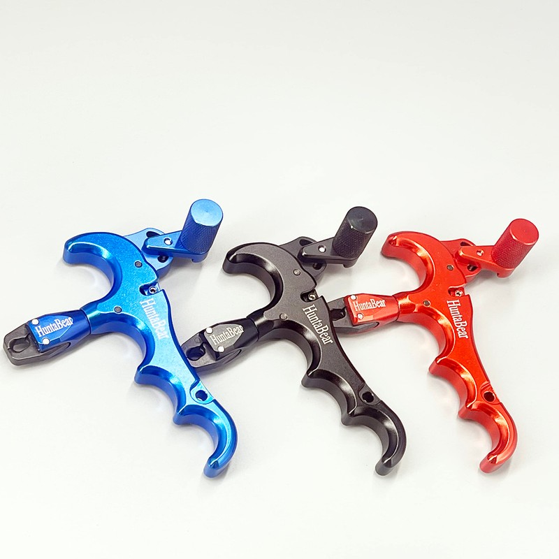 ZeoPeya Bow Release for Compound Bow,4-Finger 360° Rotate Caliper Thumb