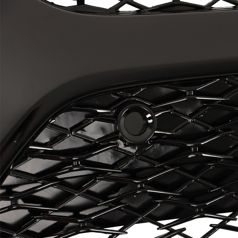 waltyotur Front Bumper Hood Grille Lower Glossy Black Mesh Style