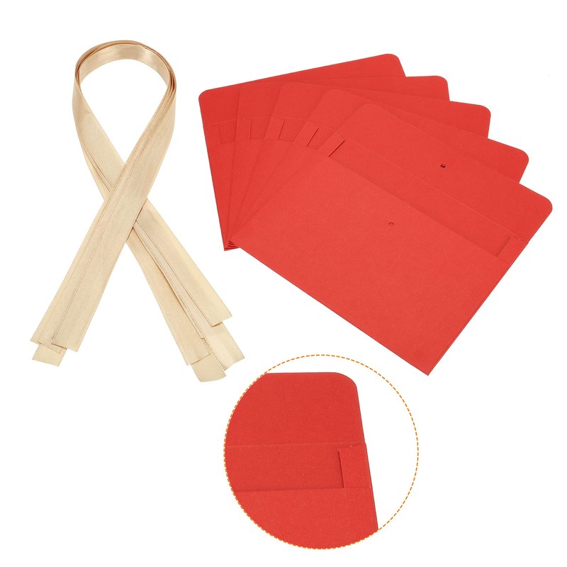 PATIKIL Invitation Envelopes, 25 Pack Greeting Card Envelope with Ribbon
