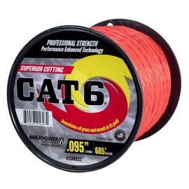 MaxPower 338932 0.095-in. x 685-ft. CAT6 Twisted Trimmer Line, Orange