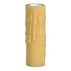 B&P Lamp® 4" Tall Extra Wide Gold Polybeeswax Candle Cover