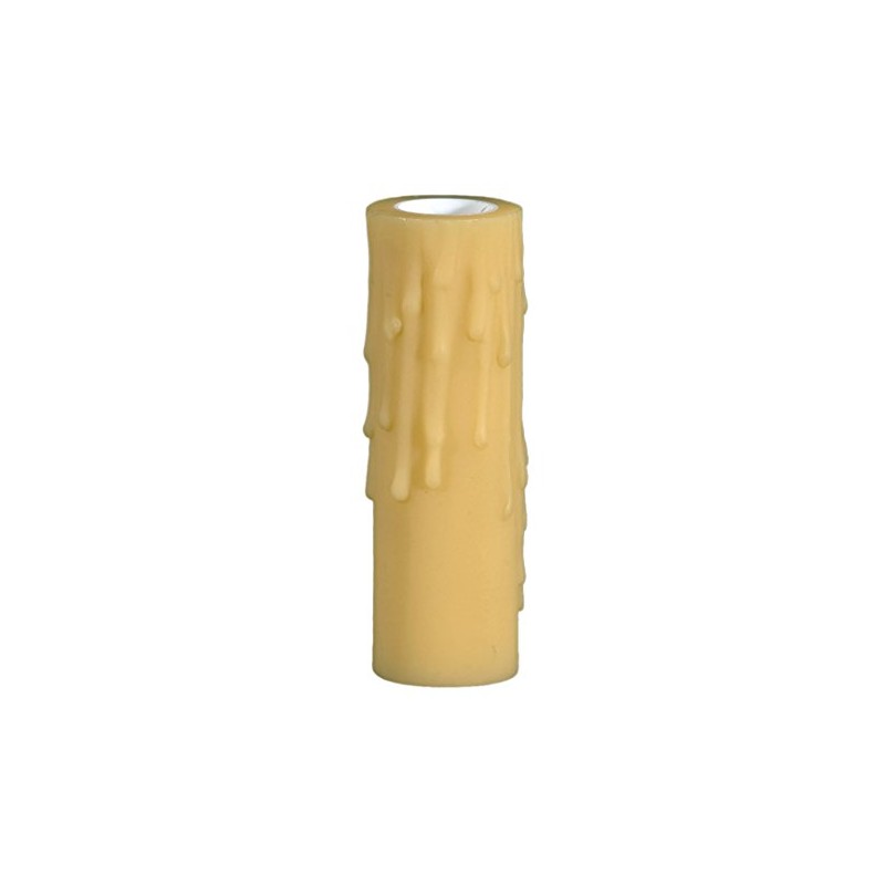 B&P Lamp® 4" Tall Extra Wide Gold Polybeeswax Candle Cover