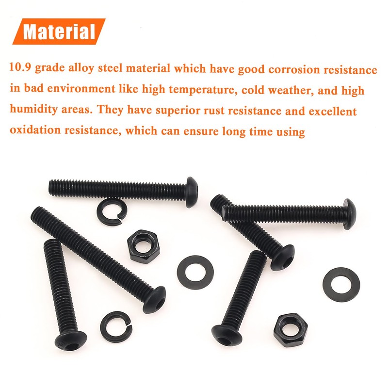 HELIFOUNER 85 Pieces M6 x 30mm /35mm /40mm /45mm /50mm,