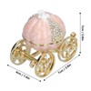 Jewelry Organizer White Golden Pumpkin Carriage Shape Rhinestone Storage Box