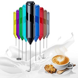 Simple Deluxe Electric Milk Frother Handheld Battery Operated Automatic Milk Foam Whisk Drink Mixer for Coffee, Frappe, Latte, Matcha, Black