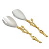 Golden Vine Salad Server Set, 11-Inch, Silver/Gold