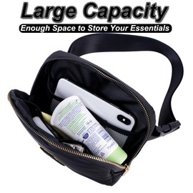 Riñonera para niñas y mujeres, bandolera para cintura personalizada, Negro -, G