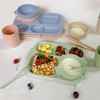 shopwithgreen Wheat Straw Dinnerware Cutlery Set, 20 PCS Kids Toddlers