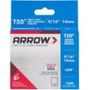Arrow Fastener 509 Genuine T50 9/16-Inch Staples, 1,250-Pack 4 Pack
