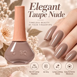 12ML Taupe Nude Nail Polish, Air Dry, No UV Lamp, Long-Lasting Gloss