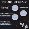HINZIC 50Pcs Silicone Earring Backs Stopper for Piercings Clear Discs