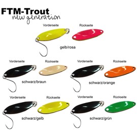 FTM 5 Spoon Tango 1.8 g - Trout Bait Set, Trout Blinker for Spin Fishing, Trout Bait for Spin Fishing, Blinker for Trout, Spoon Blinker