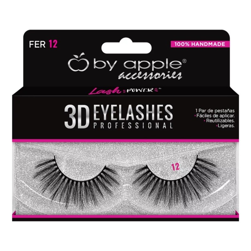 By Apple Par De Pestañas 3d 12 Fer Pegamento Pinzas