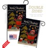 Christmas Daning Bear Burlap Burlap Garden Flags Pack Wintertime Santa