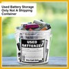 Baderke Battery Disposal Container Battery Recycling Container 1.32 Gallons Capacity