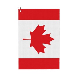 BJQ Golf Towel Canada Flag Golf Towel with Carabiner Clip Microfiber Towel for Golf Bag Men and Women Golf Accessories