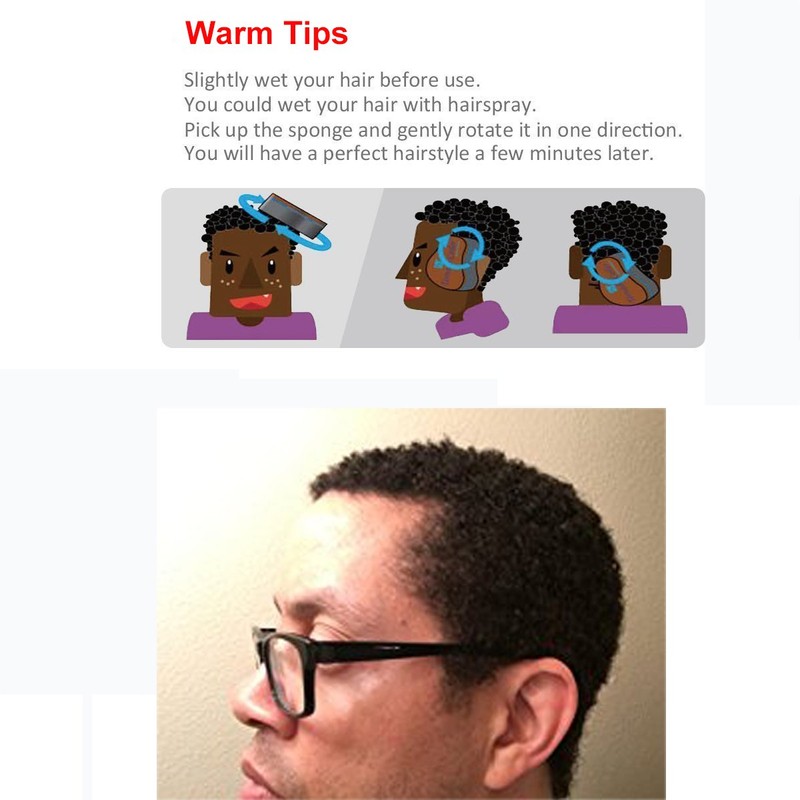 RioRand Hair Sponge Magic Barber Twist Curl Brush Sponge Dreads