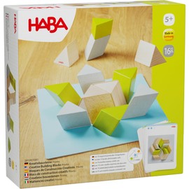 Haba Creative Building Blocks Prismo - Prism Wooden Building Blocks for Laying, Building & Playing - Promotes Logical Thinking - Made in Germany - For Children from 5 Years - 2010925001